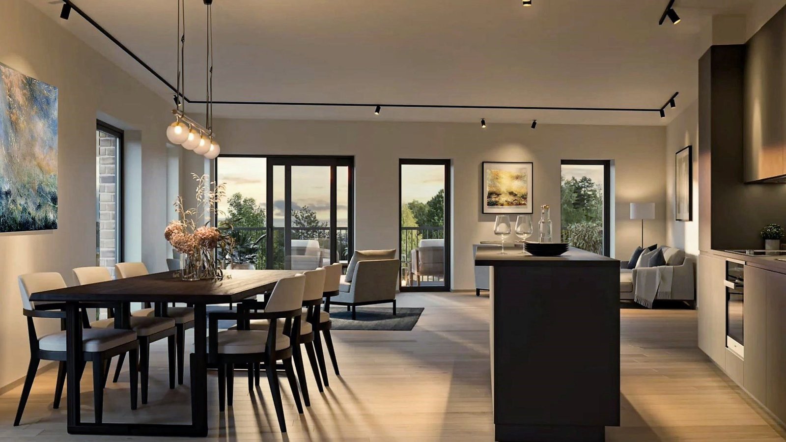 KitchenLiving Room, the competent combination of two spaces