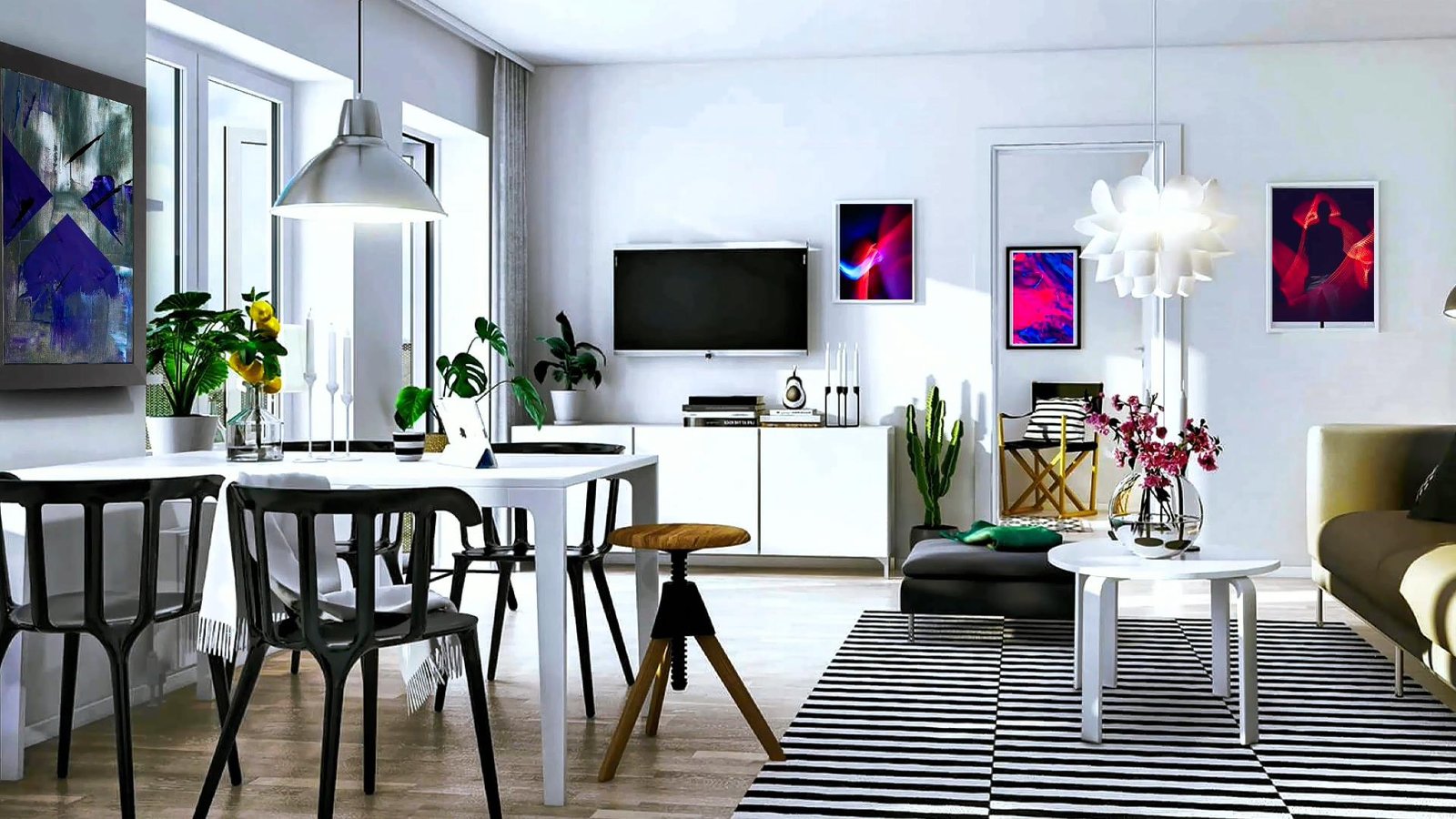 Small, Combined Living-Dining Room Design Ideas 👍😀